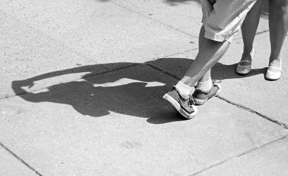 Ombre de danseurs de lindy hop